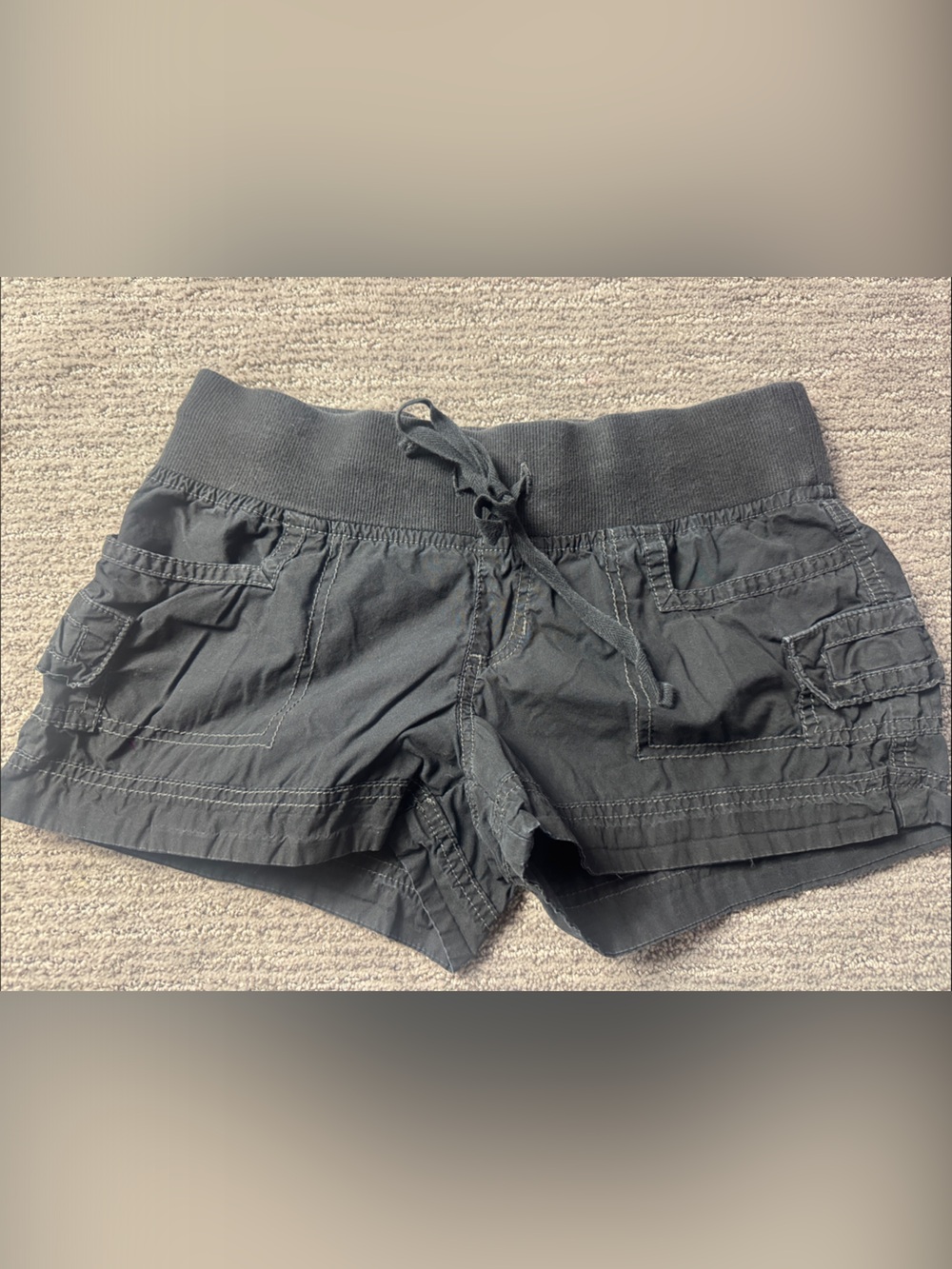 OP Y2K Women’s Micro Shorts Black Size 9 Cargo